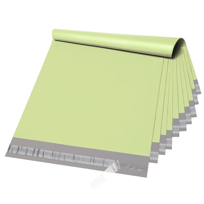 Metronic Poly Mailers 14.5X19 100PC, Strong Adhesive Shipping Bags for Clothing, Waterproof and Tear-Proof Shipping Envelopes, Packaging Bags Mailers Poly Bags, Avocado Green - Image 1