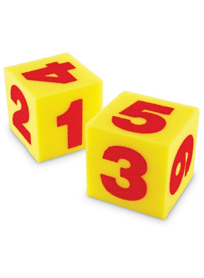 ليرننج ريسورسز مكعبات رقمية ناعمة عملاقة من Learning Resources، مجموعة من قطعتين، نرد إسفنجي مناسب للأطفال لألعاب الرياضيات المبكرة، مثالي للأطفال من سن 3 سنوات فما فوق - Image 3