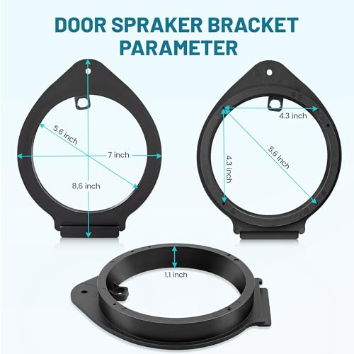 NuIth Aftermarket Front & Rear Door Speaker Adapter Spacer Ring for GM GMC 2006-2019, Chevy 2006-2021, Cadillac 2007-2014 Vehicles 6.5 Inch Speaker Bracket Installation 2 Pack - Image 2