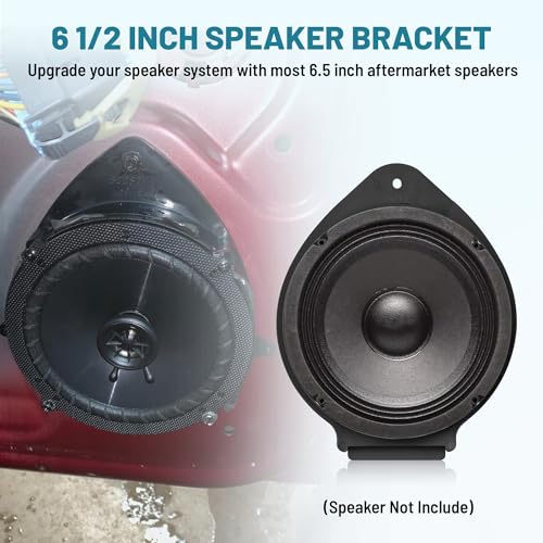 NuIth Aftermarket Front & Rear Door Speaker Adapter Spacer Ring for GM GMC 2006-2019, Chevy 2006-2021, Cadillac 2007-2014 Vehicles 6.5 Inch Speaker Bracket Installation 2 Pack - Image 5