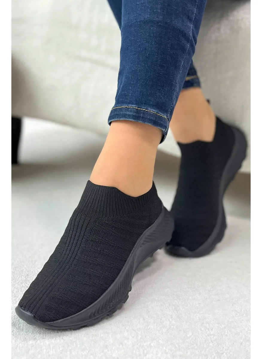 Tofisa 22042-BLACK-BLACK Knitted Shoes