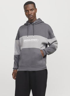 JACK & JONES Graphic Print Pocket Detait Pull Over Hoodie  - Image 1