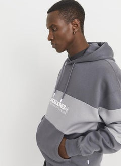 JACK & JONES Graphic Print Pocket Detait Pull Over Hoodie  - Image 3