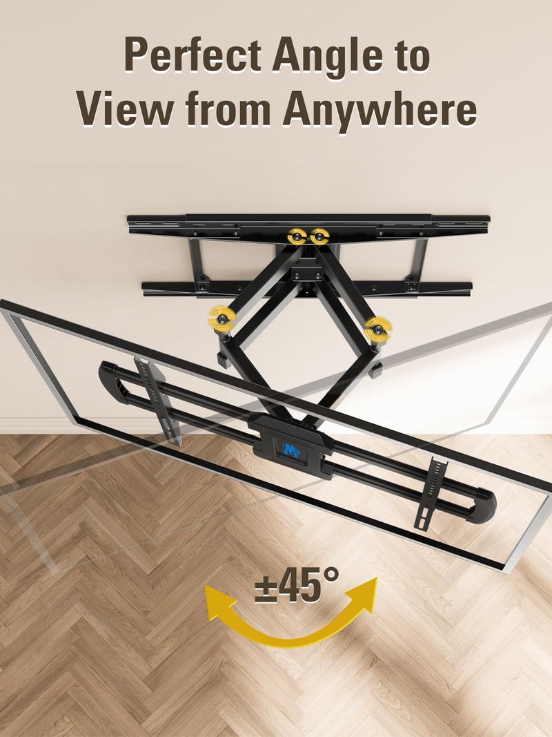 Mounting Dream TV Wall Mounts Bracket for Most 42-84 Inch TVs, UL Listed Premium TV Mount Full Motion with Articulating Arms, Max VESA 600x400mm and 100LBS, Fits 16", 18", 24" Studs, MD2296-24K - Image 3