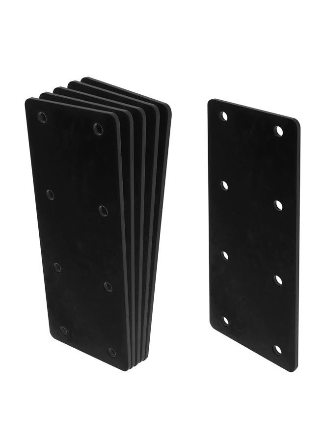 OTTFF 6 Pcs Black Flat Straight Mending Plate, 6-1/2" x 2-5/8" Steel Repair Brace Bracket, 2.9mm Thick - Image 2