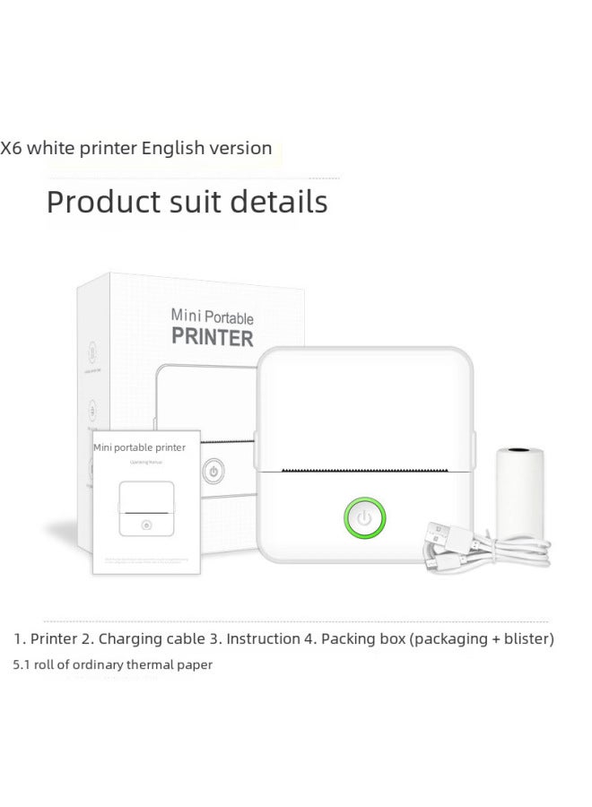 New Mini Small Portable Bluetooth Wrong Question Printer Photo Text Hand Account Tag Mini Printer - Image 3