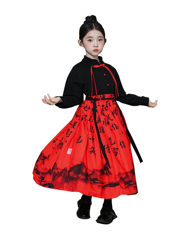 Al Aoyama girl's Modern Hanfu Outfit Girls Han Dynasty Ancient Party Dress Cosplay Costume Chinese Traditional Hanfu Dress Suit for girls  - Image 1