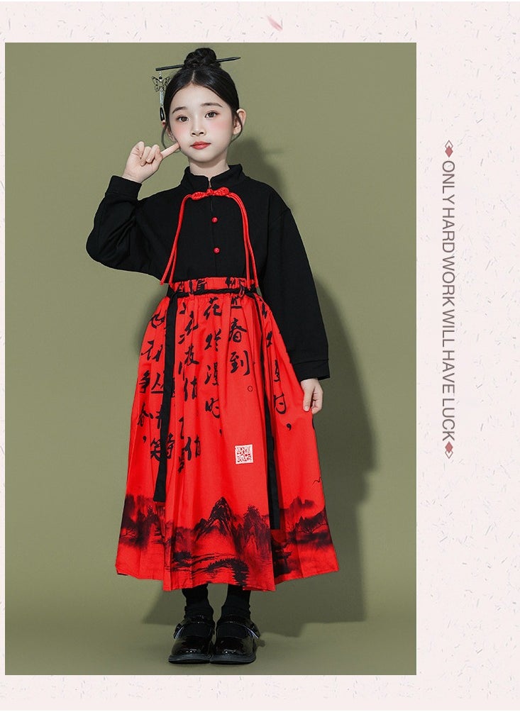 Al Aoyama girl's Modern Hanfu Outfit Girls Han Dynasty Ancient Party Dress Cosplay Costume Chinese Traditional Hanfu Dress Suit for girls  - Image 4