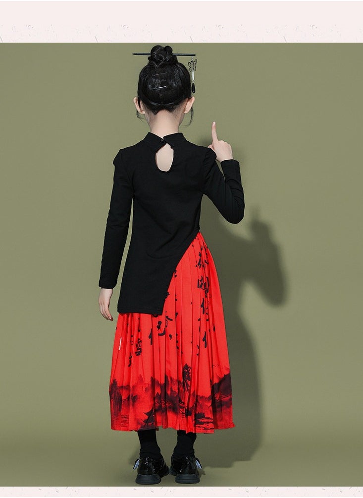 Al Aoyama girl's Modern Hanfu Outfit Girls Han Dynasty Ancient Party Dress Cosplay Costume Chinese Traditional Hanfu Dress Suit for girls  - Image 5