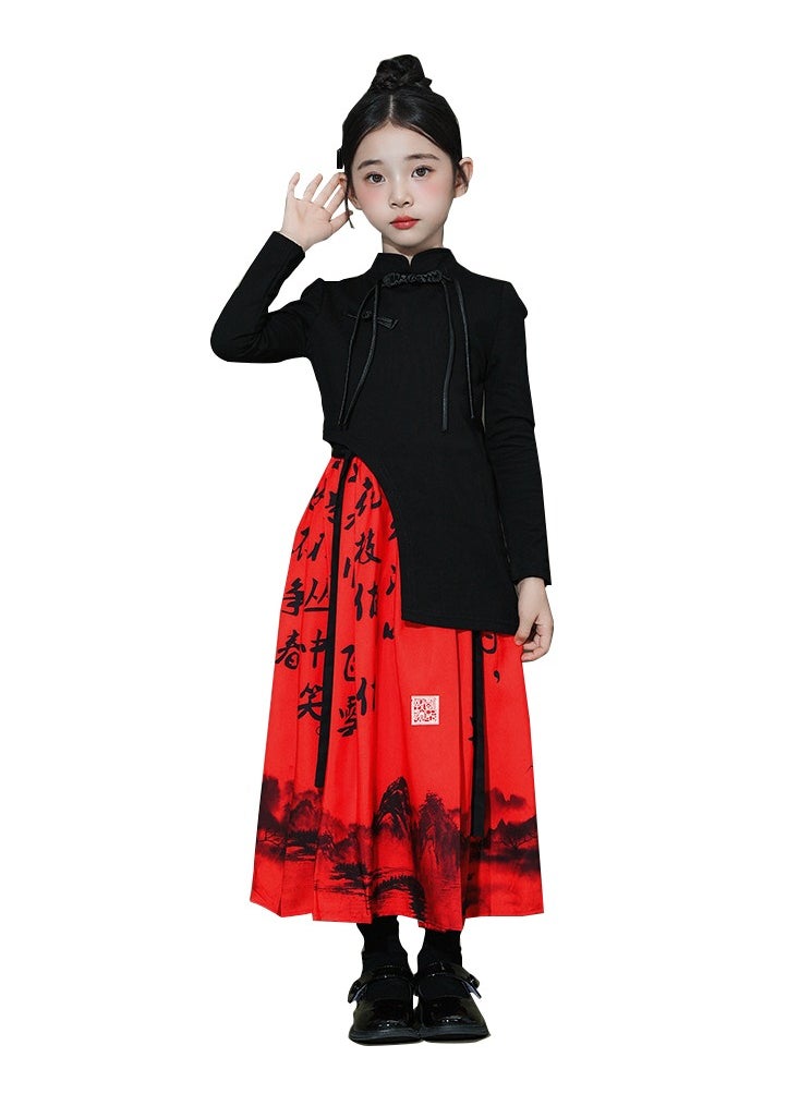 Al Aoyama girl's Modern Hanfu Outfit Girls Han Dynasty Ancient Party Dress Cosplay Costume Chinese Traditional Hanfu Dress Suit for girls  - Image 3