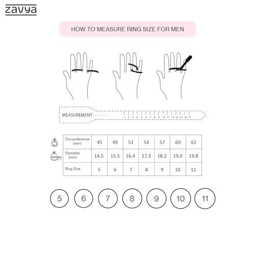 ZAVYA 925 Sterling Silver Cubic Zirconia CZ Circular Spin Ring for Women | Rhodium Plated, Adjustable | Gift for Women & Girls | With Certificate of Authenticity & 925 Hallmark - Image 4