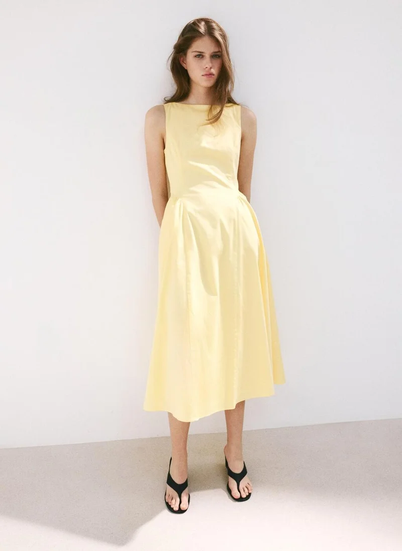 مانجو Boat-Neck Ruched Dress