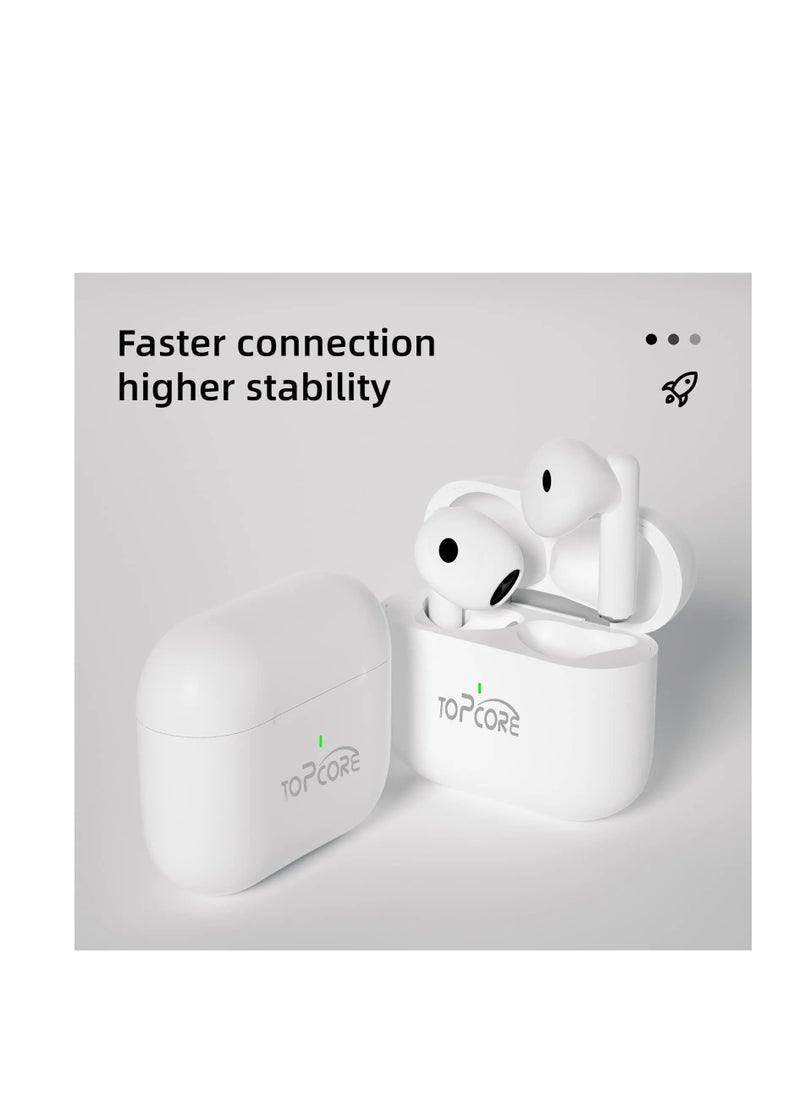True Wireless Earbuds, In-Ear Bluetooth 5.0 Headphones 4-Mics ENC Clear Call, Bluetooth Earbuds Touch Control 30H Playtime, Light-Weight Earphones