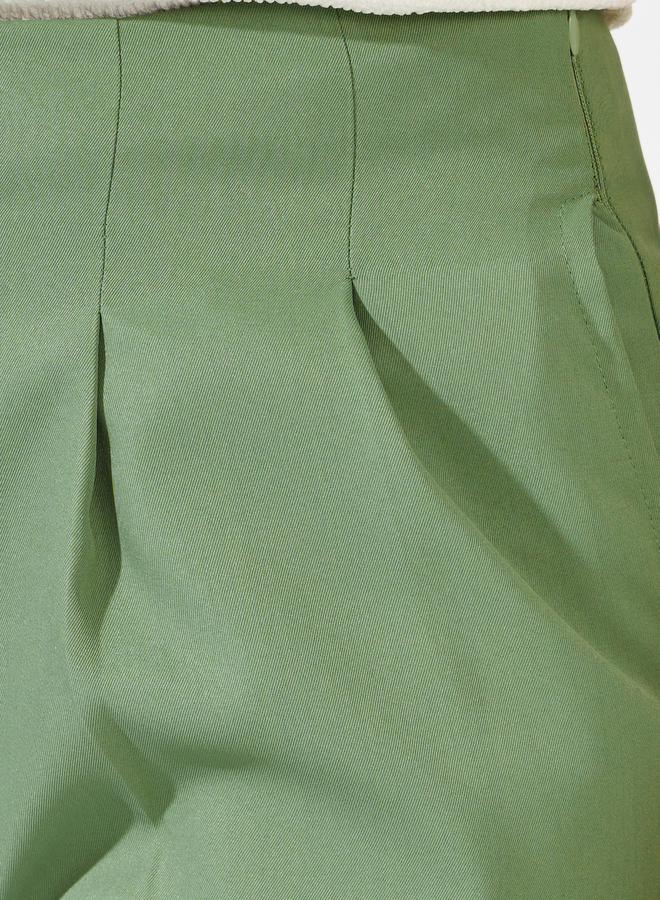 Styli High Rise Tapered Trousers with Box Pleat - Image 3