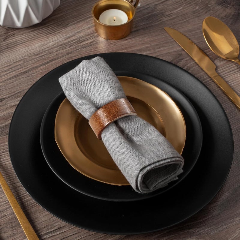 MEPERPER 12-Pack Wooden Napkin Rings, Hemlock Wood Table Napkin Holder, Handcrafted Decorative Napkin Rings for Weddings, Banquets, Family Dinners, and Formal Table Settings - Image 4