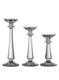 Rogaska 3-Piece London Pillar Candle Holder Set 