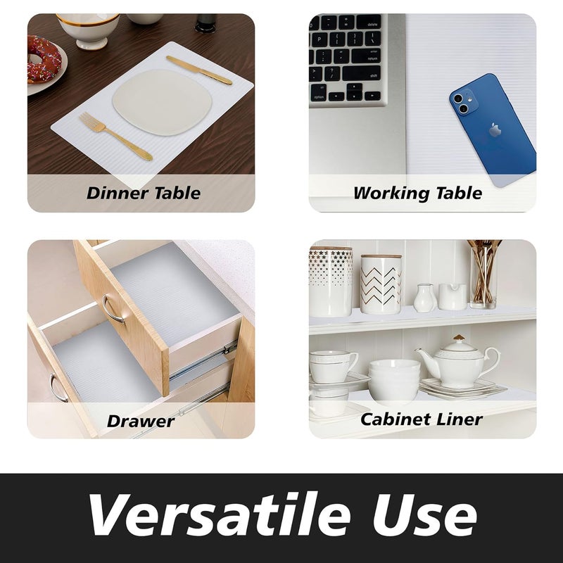 Kuber Industries Shelf Liner PVC Cabinet Shelf Protector Kitchen Liners for Cabinets and Drawers Mat Self Lining Shelf Liner Cabinet Mat 10 MTR White - Image 4