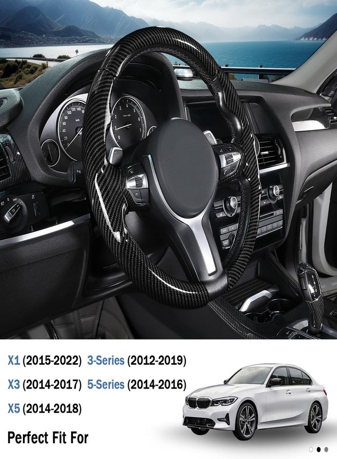 Aotoyou Steering Wheel Cover for BMW X3(2014-2017) X5(2014-2018) 3 Series(2012-2019) 5 Series(2014-2016) 328i 320i 330i 325i 528i 535i 530i 540i M3 2 4 6 Series X4 X6 M2 M4 M5 M6 Accessories (Glossy Black) - Image 3