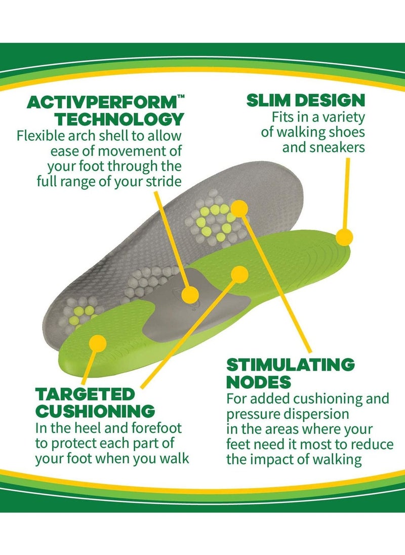 Dr. Scholl's - FITNESS WALKING Insoles. Reduce Stress and Strain on your Lower Body while you Walk and Reduce Muscle Soreness (for Men's 8-14) - Image 1