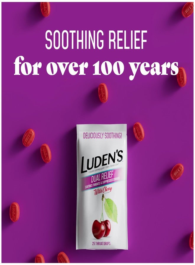Luden's Dual Relief Cough Drops, Wild Cherry, Deliciously Soothing Lozenges with Menthol for Minor Everyday Throat Irritation, 25 Count - Image 4