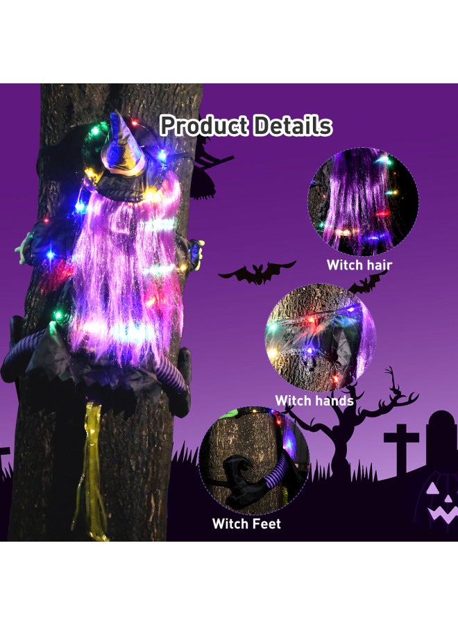 Loquat Witch Doll Wall Climbing Ghost Dress-up Pendant Garden Hotel Home Tree Climbing Ghost Decoration Hanging Tree Doll-Color:Orange Black Feet - Image 5