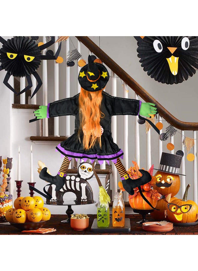 Loquat Witch Doll Wall Climbing Ghost Dress-up Pendant Garden Hotel Home Tree Climbing Ghost Decoration Hanging Tree Doll-Color:Orange Black Feet - Image 1