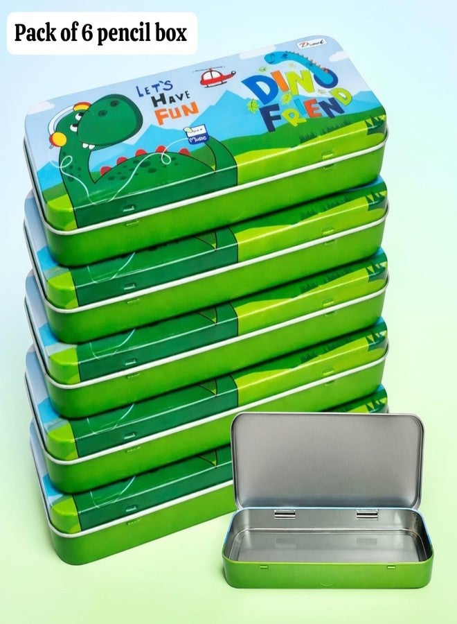 AMYCAUR Kids Dinosaur Theme Pencil Box Set – School Stationery Storage Case for Boys & Girls,Best Return Gift for Kids (Dino(Pack of 12)) - Image 2