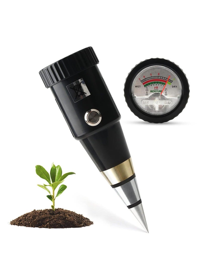 Generic 2-in-1 Soil Moisture and pH Meter, Acidity Humidity Tester with Metal Sensor Probe, pH Hygrometer for Garden Planting  - Image 1