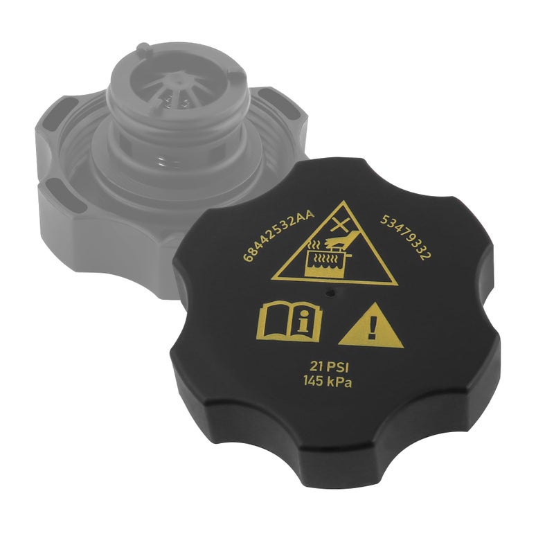 Car Radiator Cap Replacement OEM68442532aa53479332Coolant Reservoir Cap Compatible with Chrysler Dodge Jeep RamStandard Car Accessories Radiator Cover Easy to Mounting