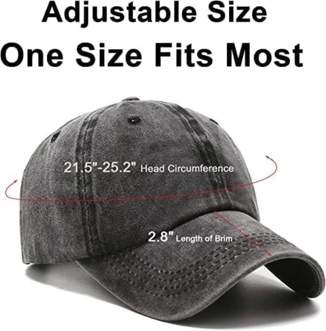 HZYH 2 Pcs Unisex Baseball Cap, Cotton Vintage Washed Distressed Baseball Cap, Low Profile Unstructured Baseball Hat, Adjustable Dad Golf Hat for Men  Women - Image 5