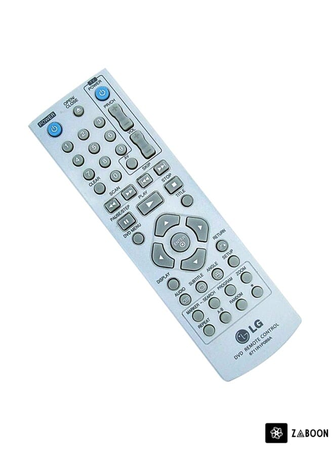 Zaboon Remote Control For DVD Player White