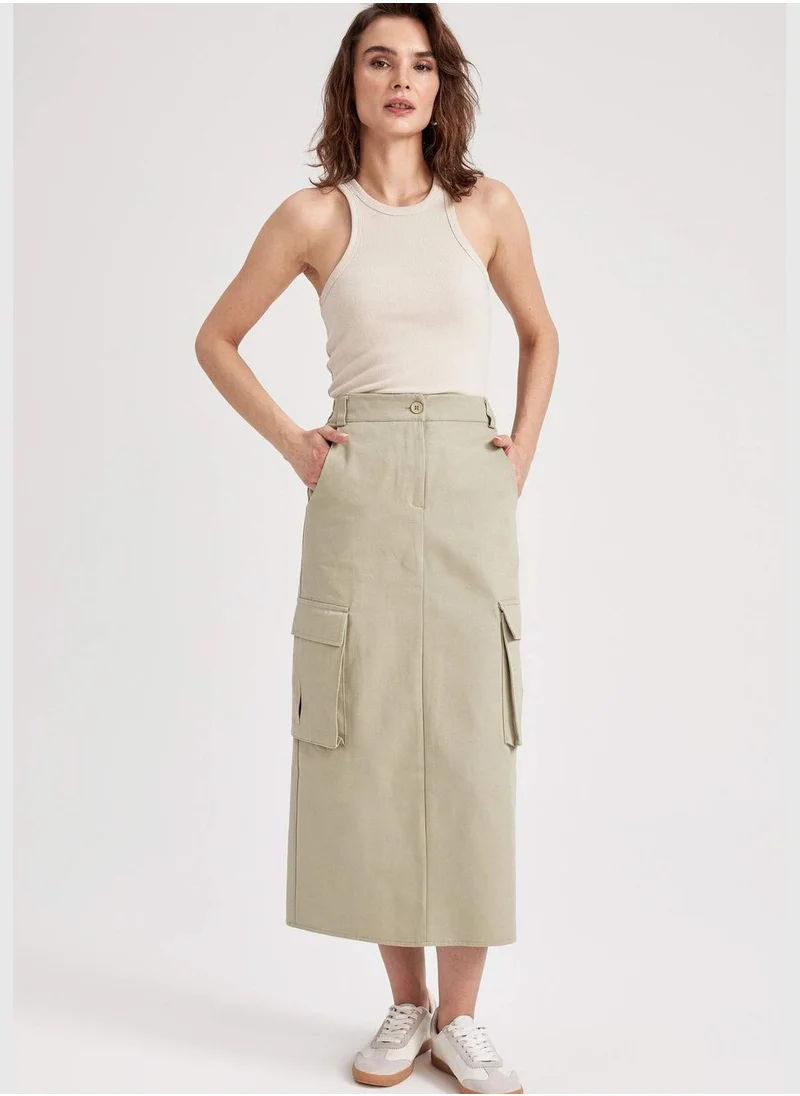 DeFacto Woman Pencıl Skırt Woven Skirt