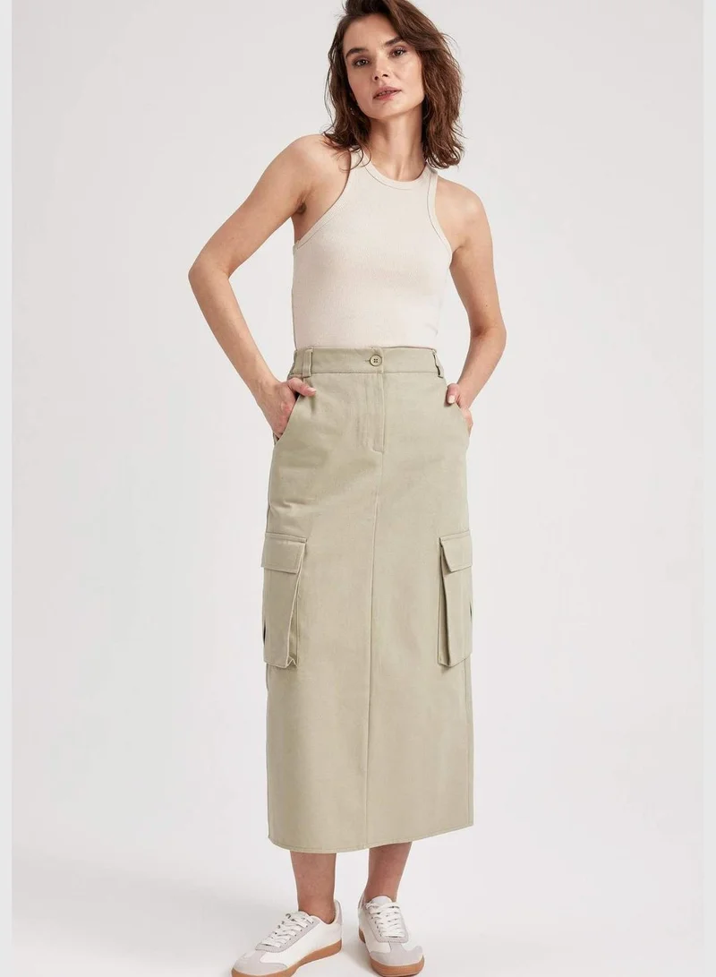 DeFacto Woman Pencıl Skırt Woven Skirt