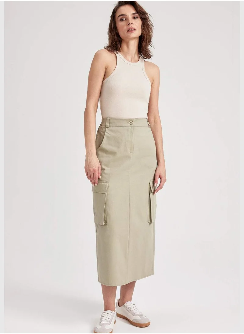 DeFacto Woman Pencıl Skırt Woven Skirt