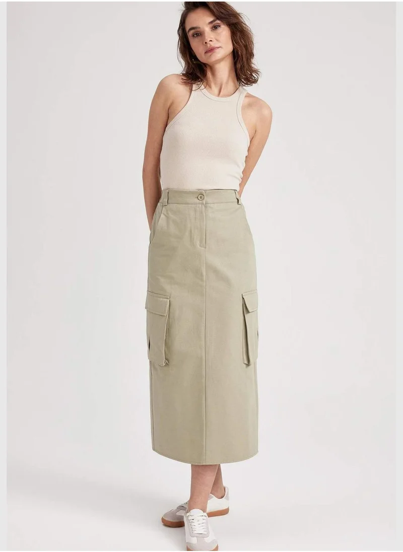 DeFacto Woman Pencıl Skırt Woven Skirt