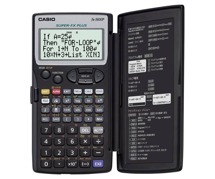 Casio FX-5800P Programmable Scientific Calculator with 664 Functions, Natural Textbook Display, Multi-Line LCD & Advanced Programming Features black