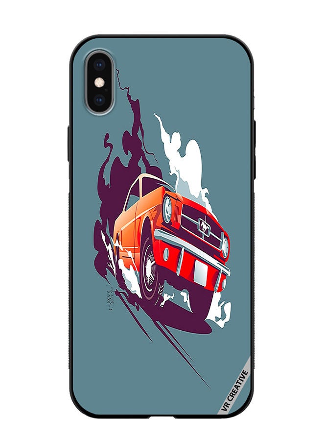 VR CREATIVE غطاء حماية لهاتف آبل آيفون XS ماكس بتصميم موستانغ متعدد الألوان - Image 1