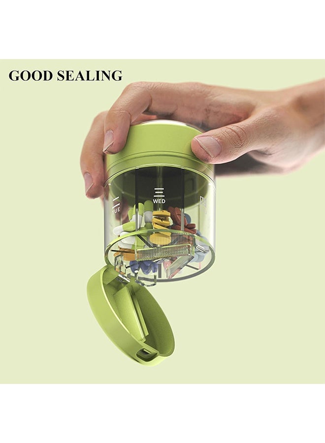 Lemon Pill Dispenser 7 Day, Portable Pill Organizer with Anti-Mix Design, Travel Medicine Pill Case with Wide Opening & Easy Retrieval, Daily Pill Box for Travel, Vitamin, Supplement - Image 5