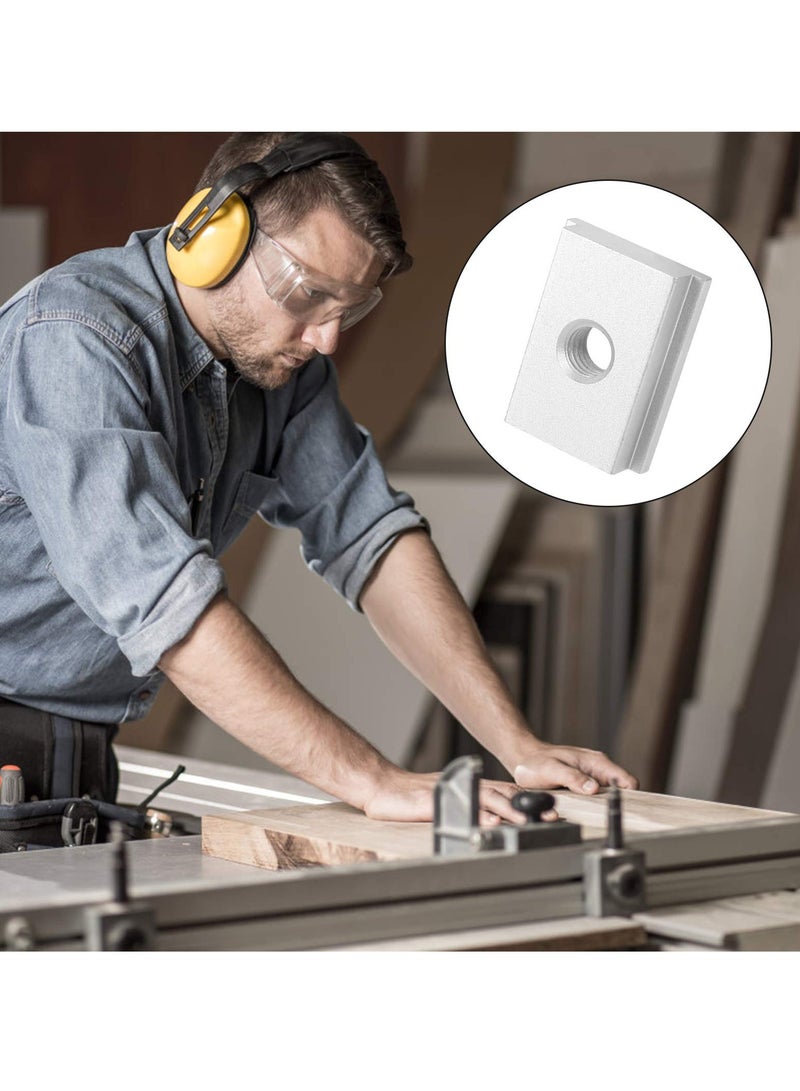 M8 T Slot Nut Set - 10 Pack Aluminum Sliding T-Nuts for Woodworking, Threaded T-Track Fasteners for Easy Assembly and Secure Connections - Image 5