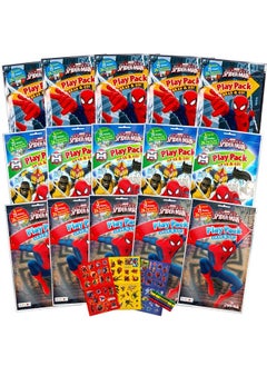 Bendon Publishing Set Of 15 Kids Play Packs Fun Party Favors Coloring Book Stickers (Spiderman)  - Image 1