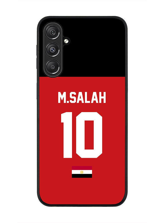 Stylizedd Rugged Black Edge case for Samsung Galaxy M34 5G, Custom Slim fit Thin Phone Case Cover - Football Team - Egypt, Player Name - M.Salah - Image 1