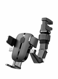 JBQ Rearview Mirror Mobile Phone Holder Press Type Adjustment Joints 360 Rotatable Mount 