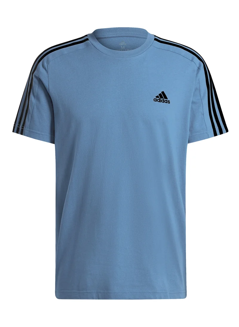 Adidas 3 Stripes Single Jersey T-Shirt