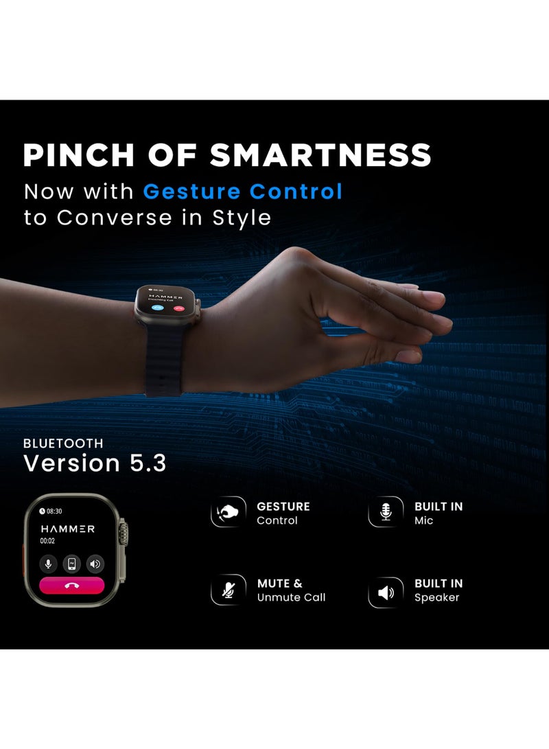 Hammer Renewed - Active 2.0 Plus 2.1" HD Display Smart Watch - BLACK - Image 3