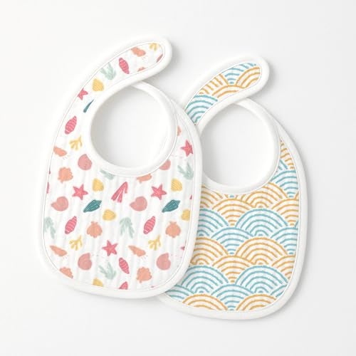 TIDY SLEEP Muslin Pure Cotton 3 Layer Baby Bibs, Ultra Soft Skin Friendly Pure Cotton Baby Bibs Assorted Colour (2) - Image 5