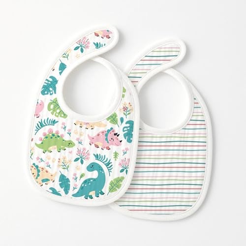 TIDY SLEEP Muslin Pure Cotton 3 Layer Baby Bibs, Ultra Soft Skin Friendly Pure Cotton Baby Bibs Assorted Colour (2) - Image 4