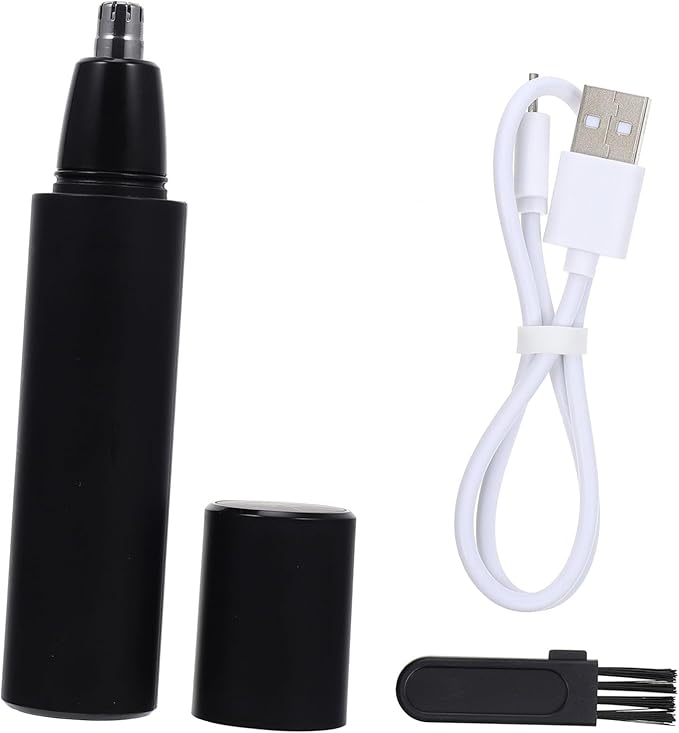 USB Rechargeable Nose And Ear Hair Trimmer For Men Women Portable Compact Travel Grooming Tool Black - Image 1