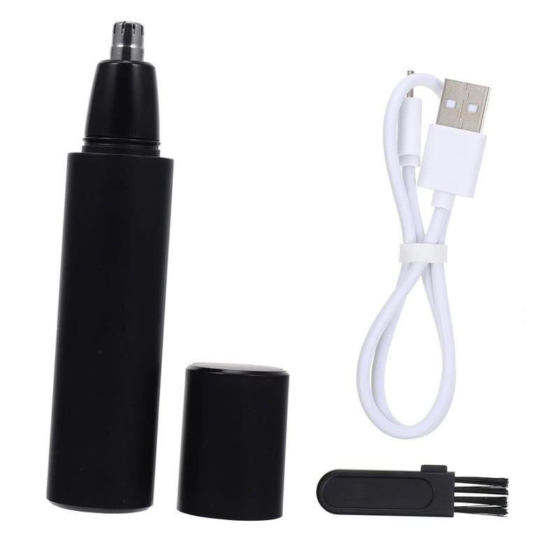 USB Rechargeable Nose And Ear Hair Trimmer For Men Women Portable Compact Travel Grooming Tool Black - Image 2