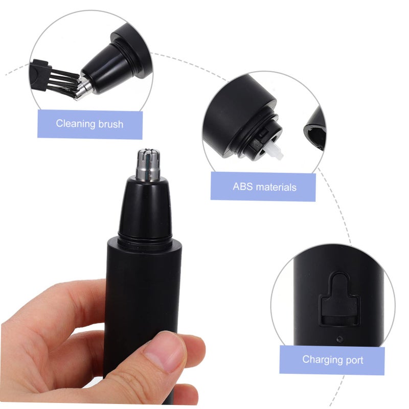 USB Rechargeable Nose And Ear Hair Trimmer For Men Women Portable Compact Travel Grooming Tool Black - Image 5