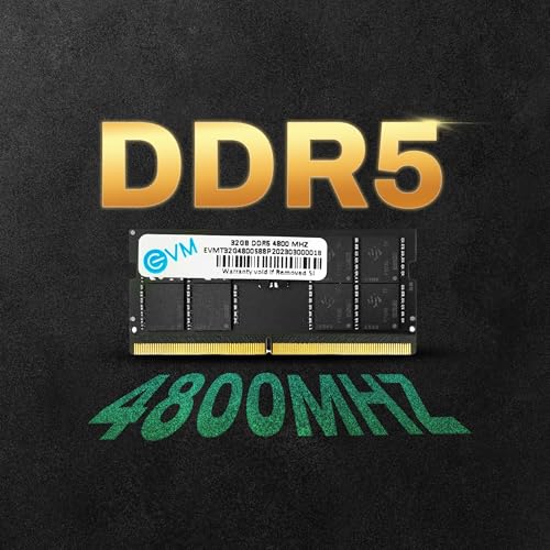 EVM 32GB DDR5 Laptop RAM Memory | 4800MHz | PC5-38400 | SO-DIMM | 262-Pin | CL19 | 1.1V Low Voltage | High Capacity Performance | 10 Year Warranty (EVMT32G4800S88P) - Image 2